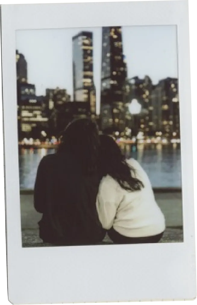 Linden and June with Chicago skyline